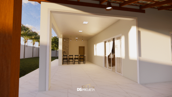 (P048) - Projeto casa de campo ou urbana com 3 quartos - 203,80 m² - Imagem 10