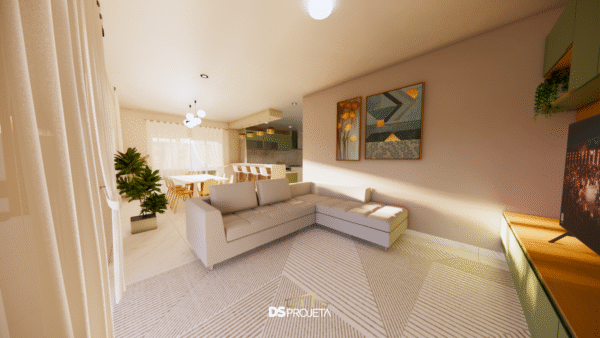 (P048) - Projeto casa de campo ou urbana com 3 quartos - 203,80 m² - Imagem 11