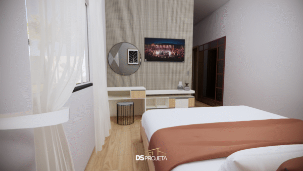 (P048) - Projeto casa de campo ou urbana com 3 quartos - 203,80 m² - Imagem 25