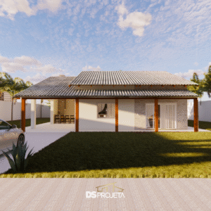 (P048) - Projeto casa de campo ou urbana com 3 quartos - 203,80 m²