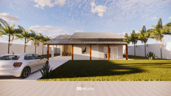 (P048) - Projeto casa de campo ou urbana com 3 quartos - 203,80 m²