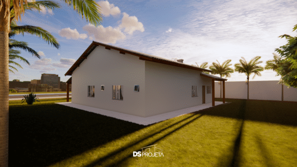 (P048) - Projeto casa de campo ou urbana com 3 quartos - 203,80 m² - Imagem 6