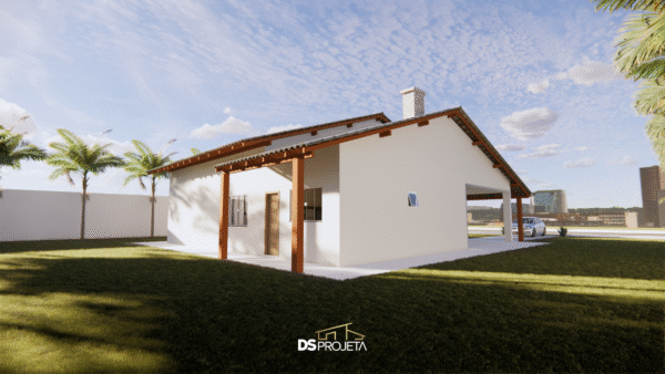 (P048) - Projeto casa de campo ou urbana com 3 quartos - 203,80 m² - Imagem 7