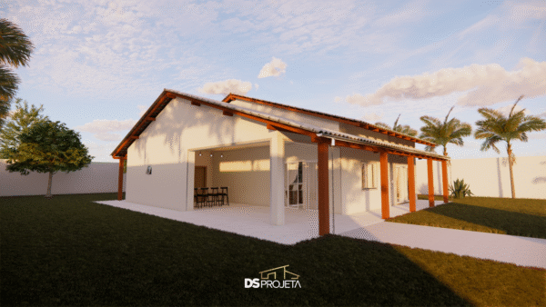 (P048) - Projeto casa de campo ou urbana com 3 quartos - 203,80 m² - Imagem 8