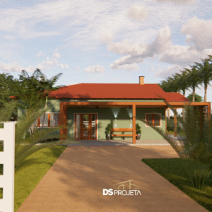 (P088) Casa de campo em L com 4 quartos (1suite).